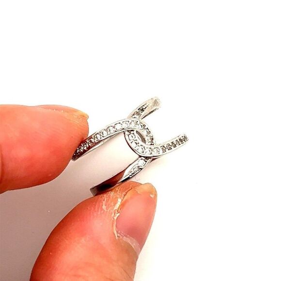 Crossover Cz Ring  - Picture 2 of 7